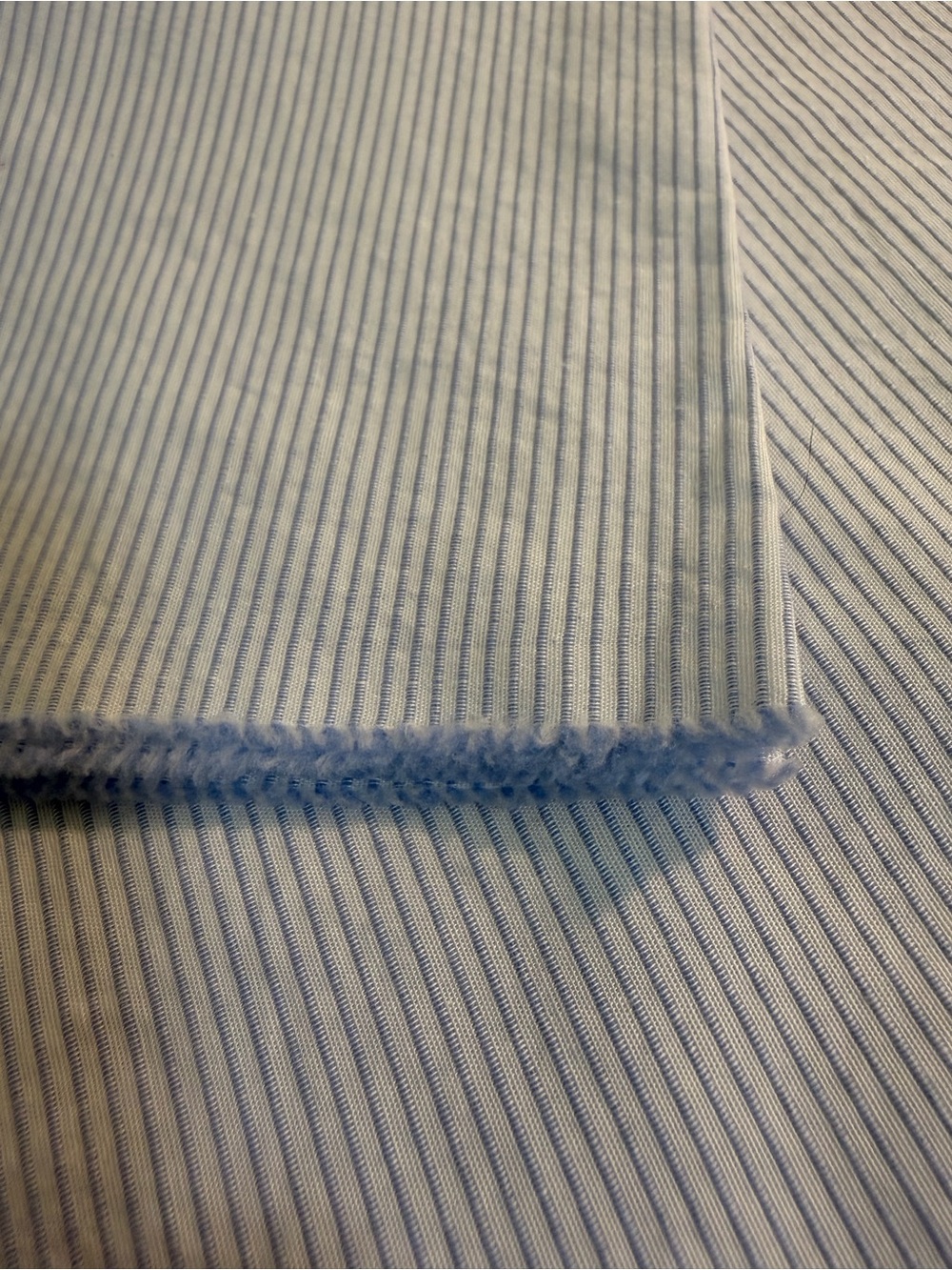 Cornflower Blue Pinstripe 100% Cotton Fabric 2.33 yards, 45” wide. - Picture 2 of 4